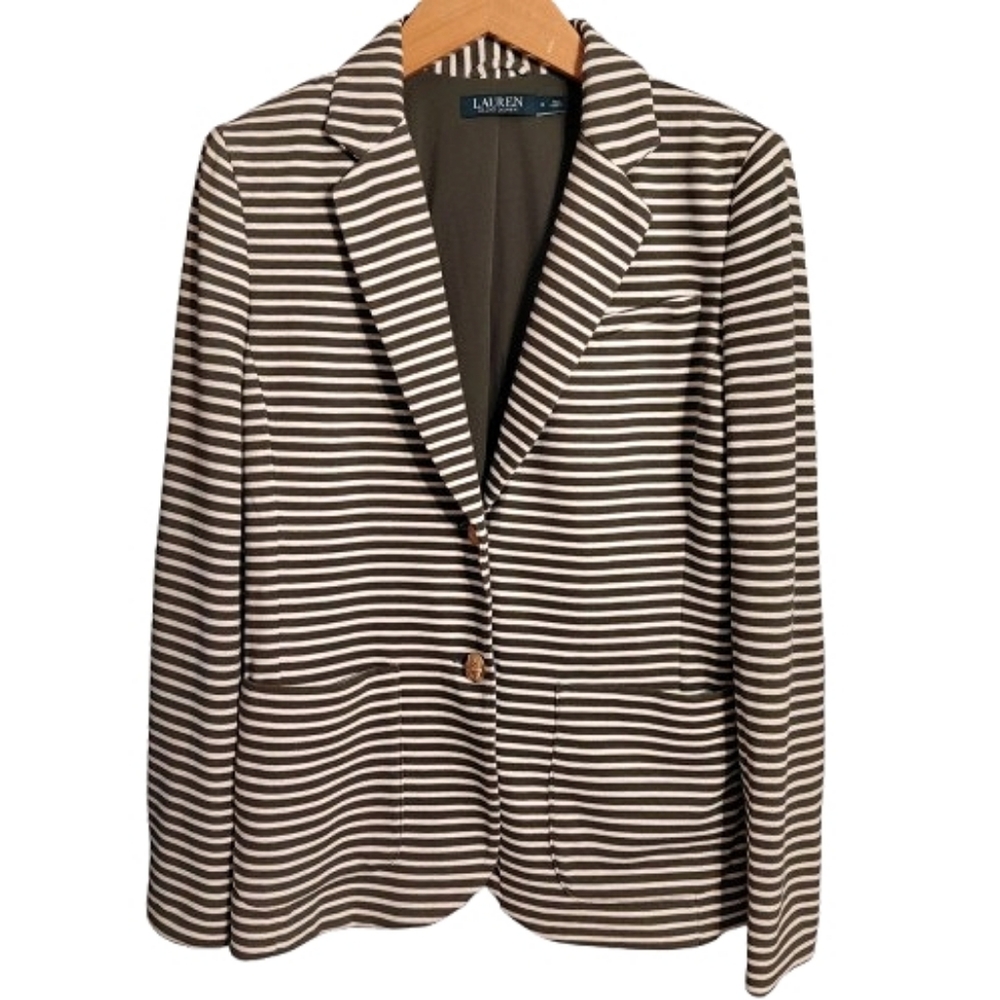 Lauren Ralph Lauren Striped Cotton Blazer